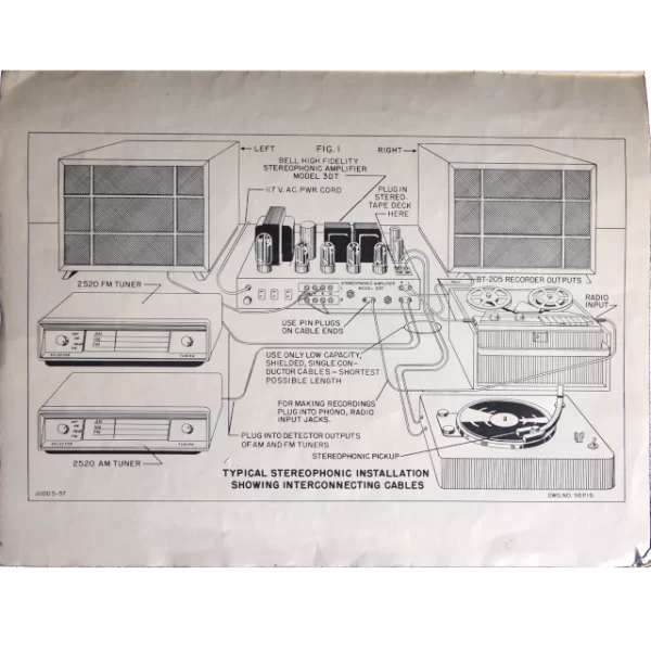 Bell 3DT Entertainment Center Wiring 1959