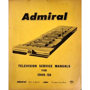 Admiral TV Service Manuals 1949 to 1956