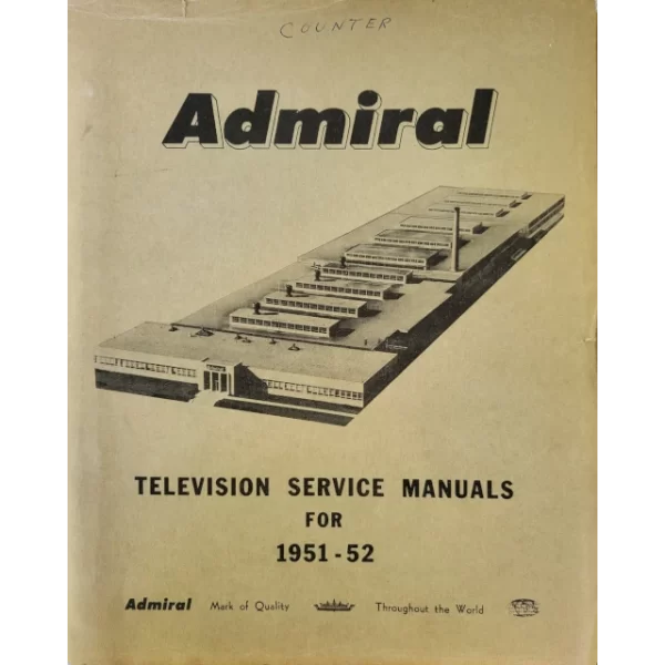 Admiral TV Service Manual 1951-52