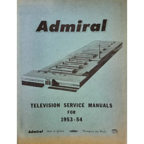 Admiral TV Service Manual 1953-54