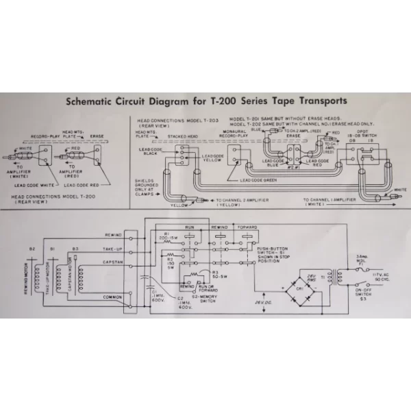 T203 Schematic of Tape Transport