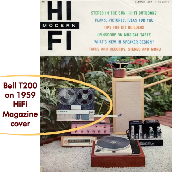 Bell T200 selected for cover of HiFi Magazine 1959