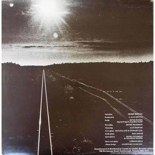 Back Cover of Sounds of the Great Canadian Railways by Pierre Berton on SRLP-2115