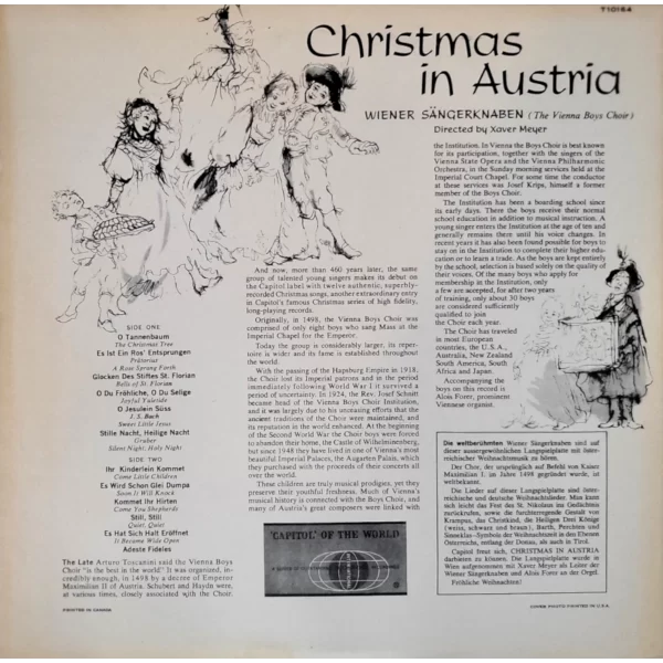 Christmas In Austria Back Cover - T10164